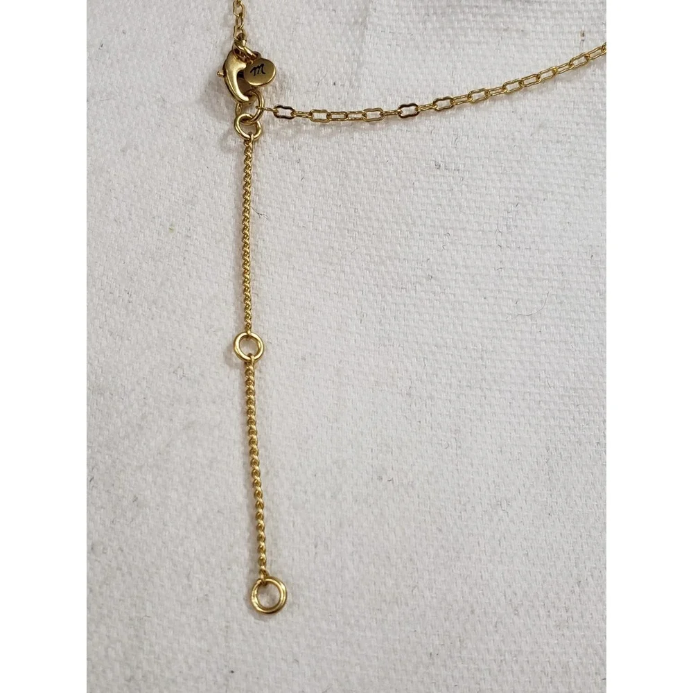Madewell DAINTY TINY Geochain Necklace gold tone thin skinny geometric abstract